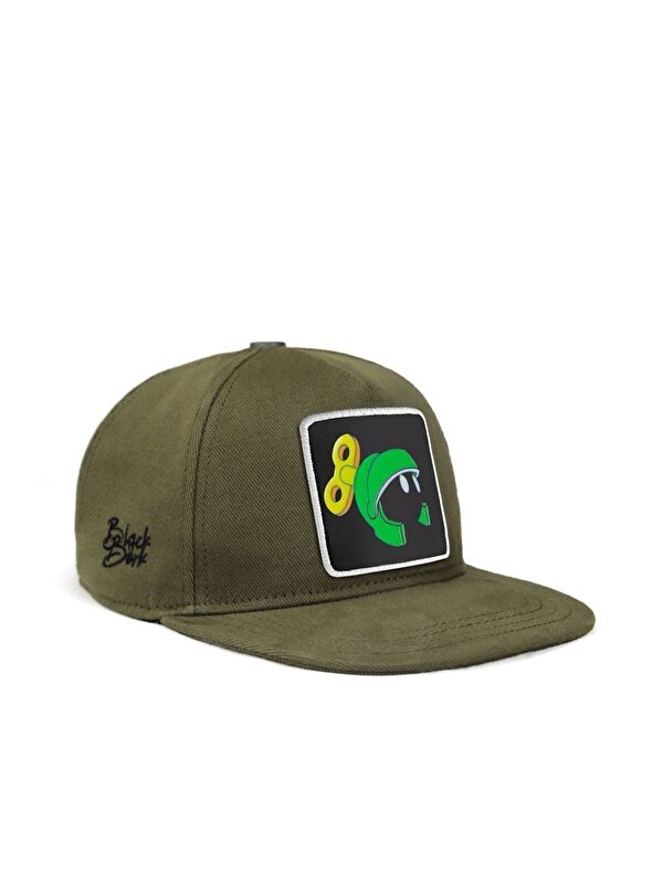 BlackBörk Hip Hop Kids Uzaylı Logolu Haki Çocuk Şapka