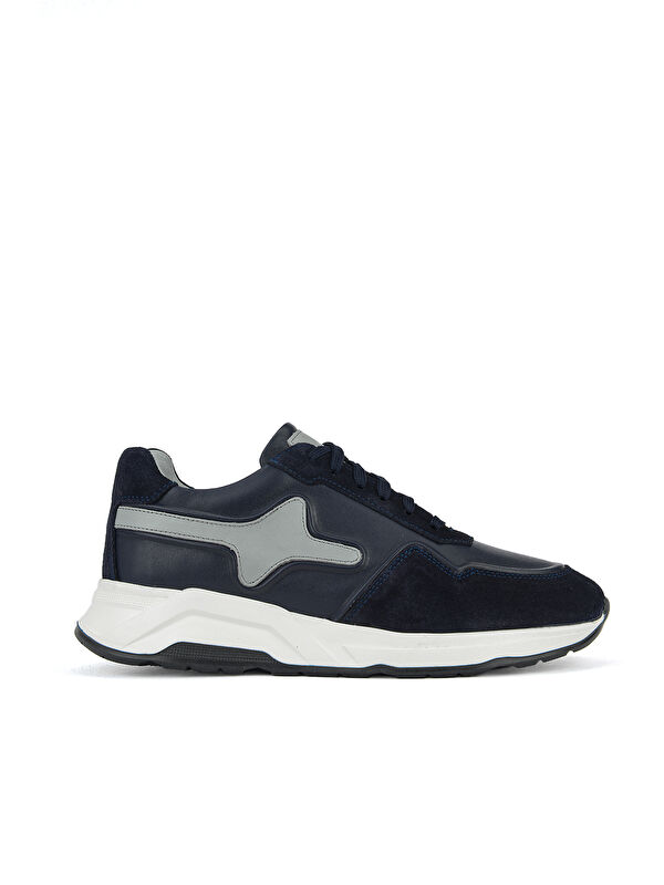 Ziya Ayakkabı Erkek Hakiki Deri Günlük Sneaker 161983ZSY810 Lacivert