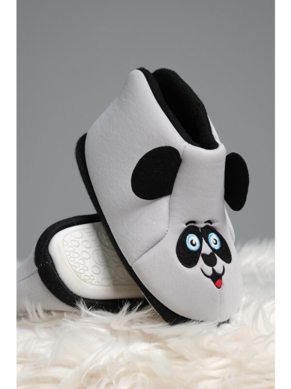 Karakter Nakışlı Kaydırmaz Taban Termal Isı Kreş Ev Okul Ayakkabısı Bebek Çocuk Panduf Ev Botu - Görsel 3