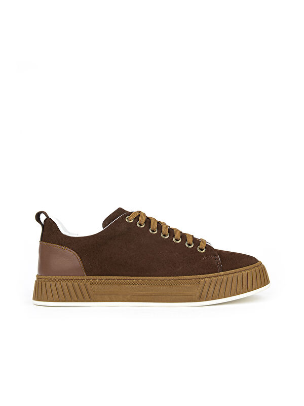 Ziya Ayakkabı Erkek Hakiki Deri Günlük Sneaker 161983Z8702 Kahve