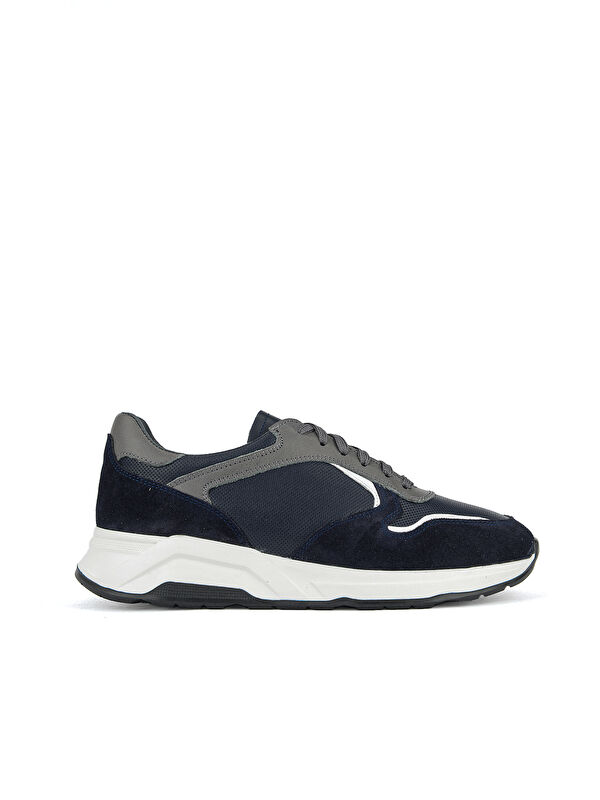 Ziya Ayakkabı Erkek Hakiki Deri Günlük Sneaker 161983ZF4 Lacivert