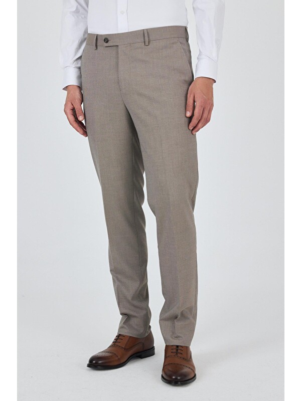 İMZA Camel Esnek Yandan Cepli Comfort Fit Classic Pantolon 1003250151