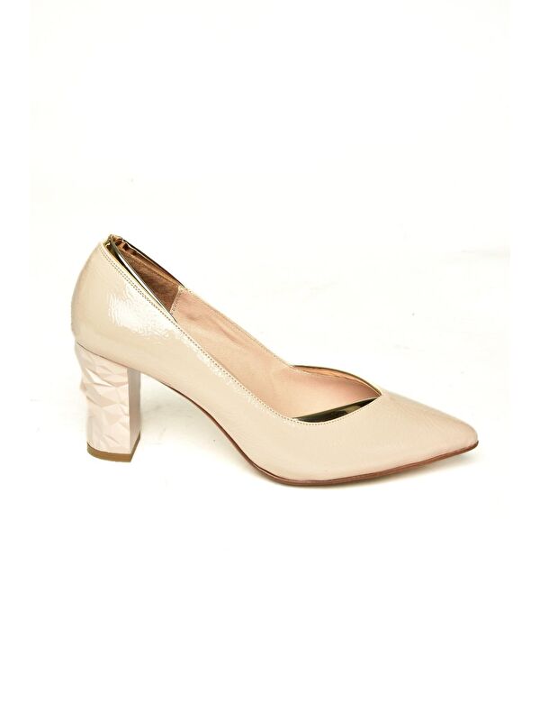 Fox Shoes U8200589 Bej Kadın Topuklu Ayakkabı