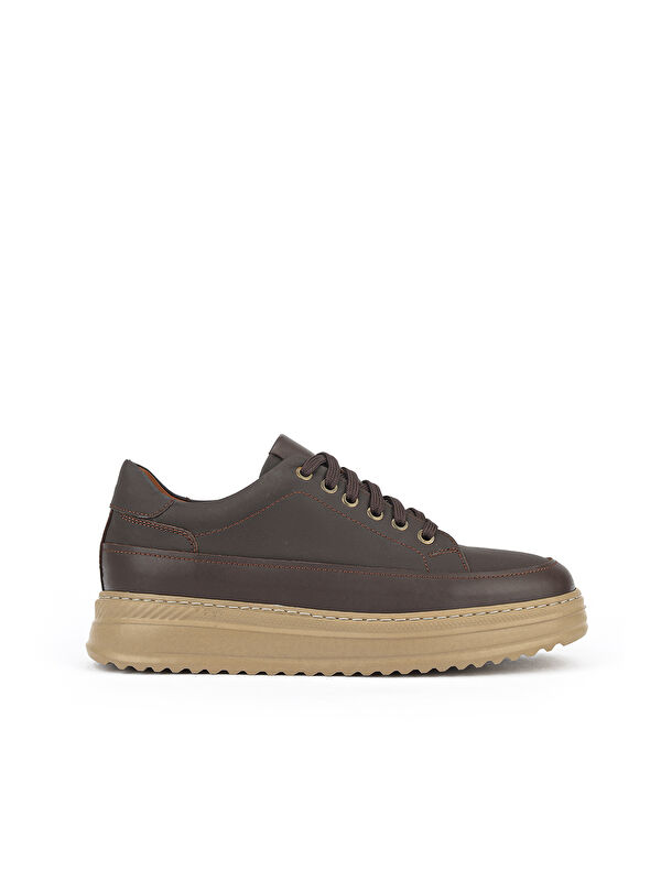 Ziya Ayakkabı Erkek Hakiki Deri Günlük Sneaker 161983Z4022 Kahve