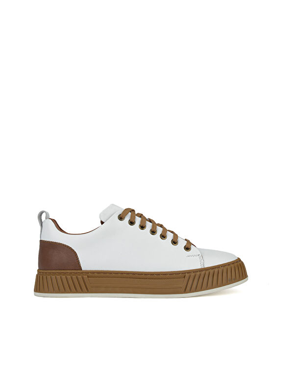 Ziya Ayakkabı Erkek Hakiki Deri Günlük Sneaker 161983Z870 Beyaz