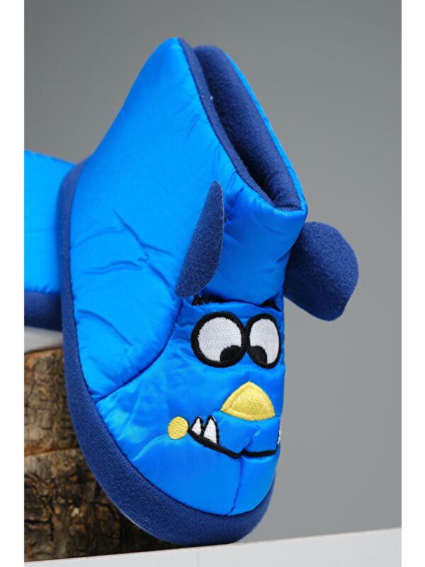 Karakter Nakışlı Kaydırmaz Taban Termal Isı Kreş Ev Okul Ayakkabısı Bebek Çocuk Panduf Ev Botu - Görsel 3