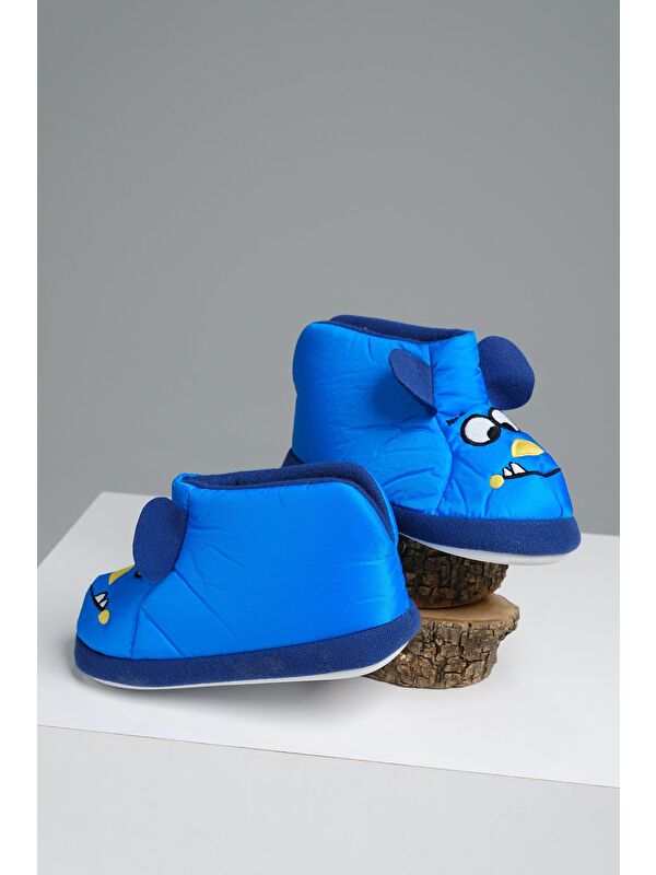 Karakter Nakışlı Kaydırmaz Taban Termal Isı Kreş Ev Okul Ayakkabısı Bebek Çocuk Panduf Ev Botu - Görsel 4