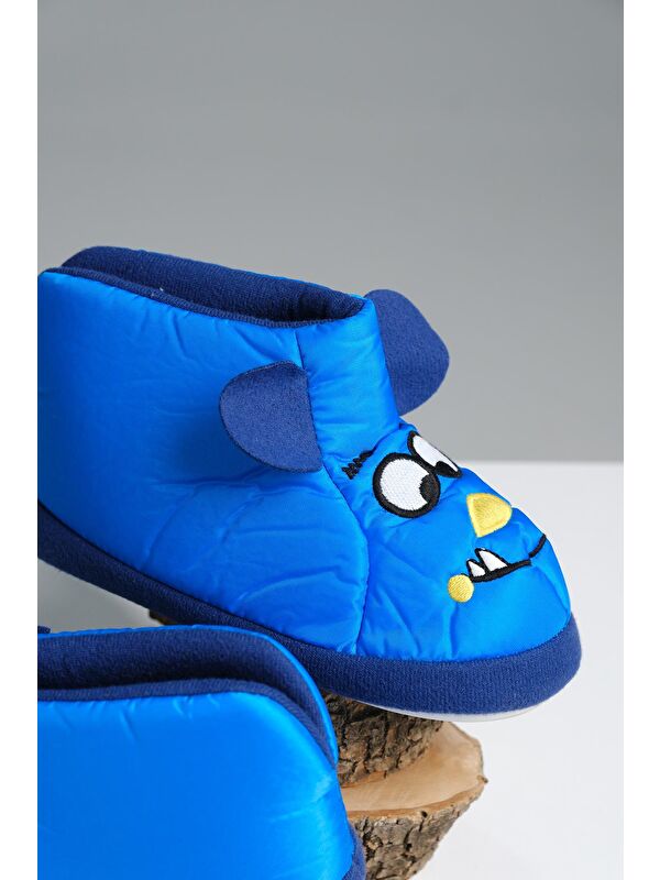 Karakter Nakışlı Kaydırmaz Taban Termal Isı Kreş Ev Okul Ayakkabısı Bebek Çocuk Panduf Ev Botu - Görsel 5