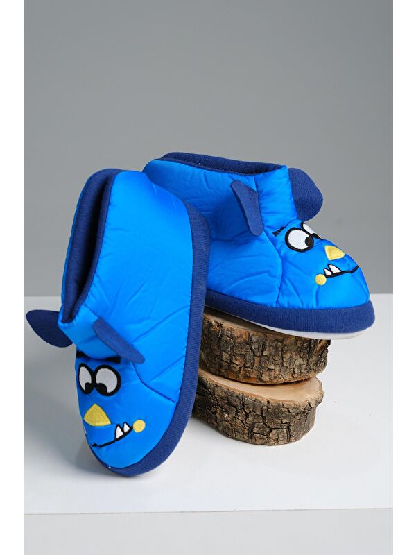 Karakter Nakışlı Kaydırmaz Taban Termal Isı Kreş Ev Okul Ayakkabısı Bebek Çocuk Panduf Ev Botu - Görsel 6