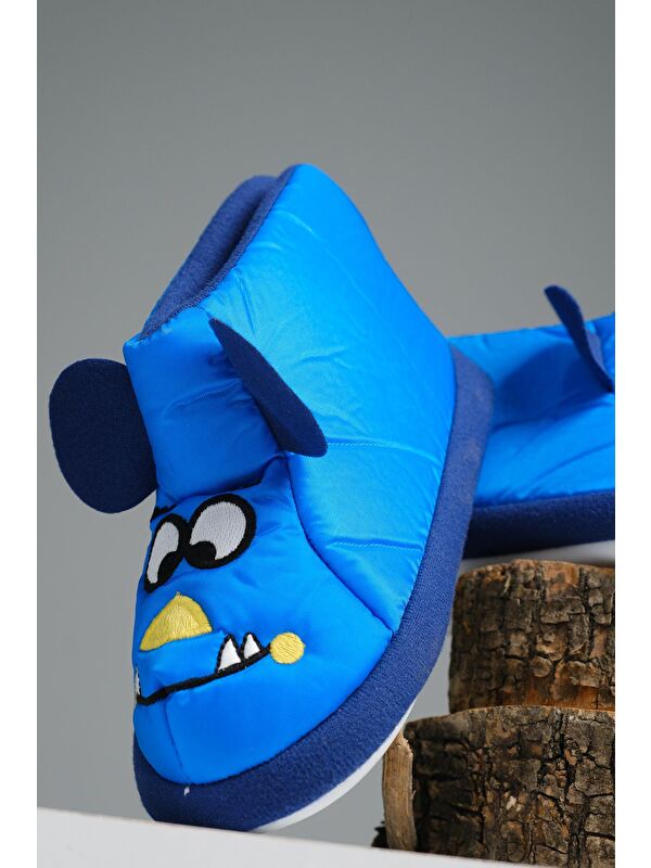Karakter Nakışlı Kaydırmaz Taban Termal Isı Kreş Ev Okul Ayakkabısı Bebek Çocuk Panduf Ev Botu - Görsel 7