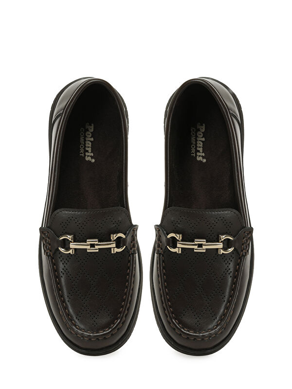 167058.Z5PR Kahverengi Kadın Loafer - Görsel 5