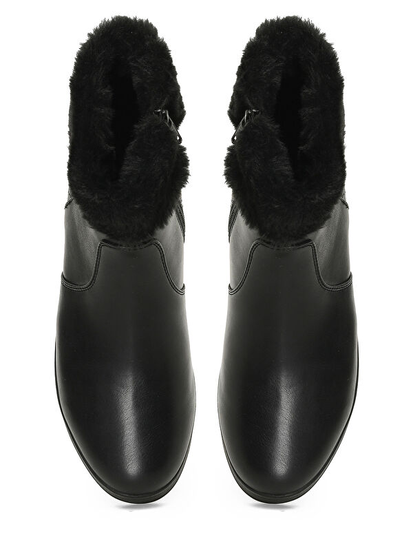 166605.Z4PR Siyah Kadın Dolgu Topuk Bot - Görsel 5