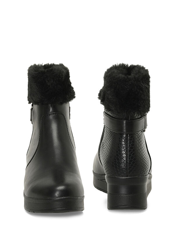 166605.Z4PR Siyah Kadın Dolgu Topuk Bot - Görsel 6