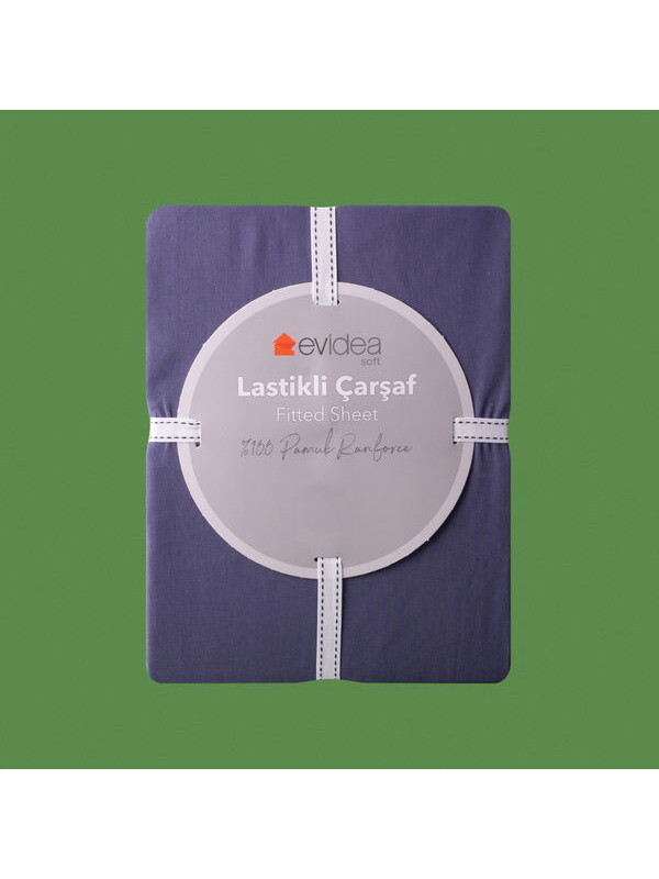 Evidea Soft Basic Çift Kişilik Lastikli Çarşaf - Lacivert - 180x200 cm