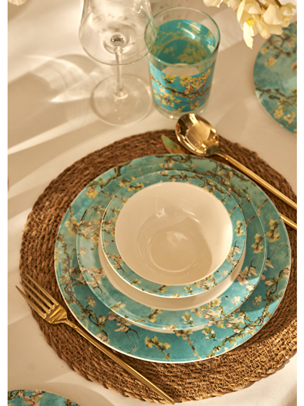 Bella Maison Van Gogh Almond Blossom Porselen 18 Parça 6 Kişilik Yemek Takımı
