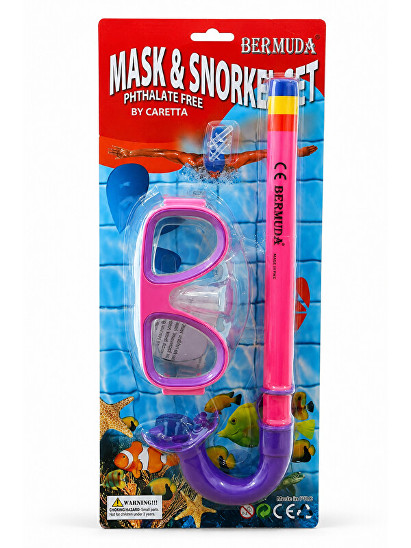 Remsa Dalış Gözlük Maske 14+ Şnorkel Seti 01 Pembe