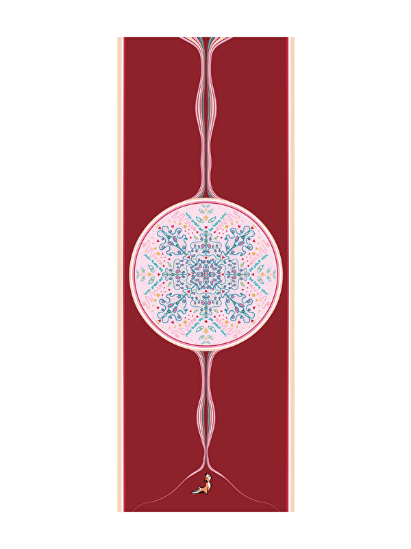 Petarya Mandala Serisi Be Here Now 4.1 mm Doğal Kauçuk Kaydırmaz Yoga Matı