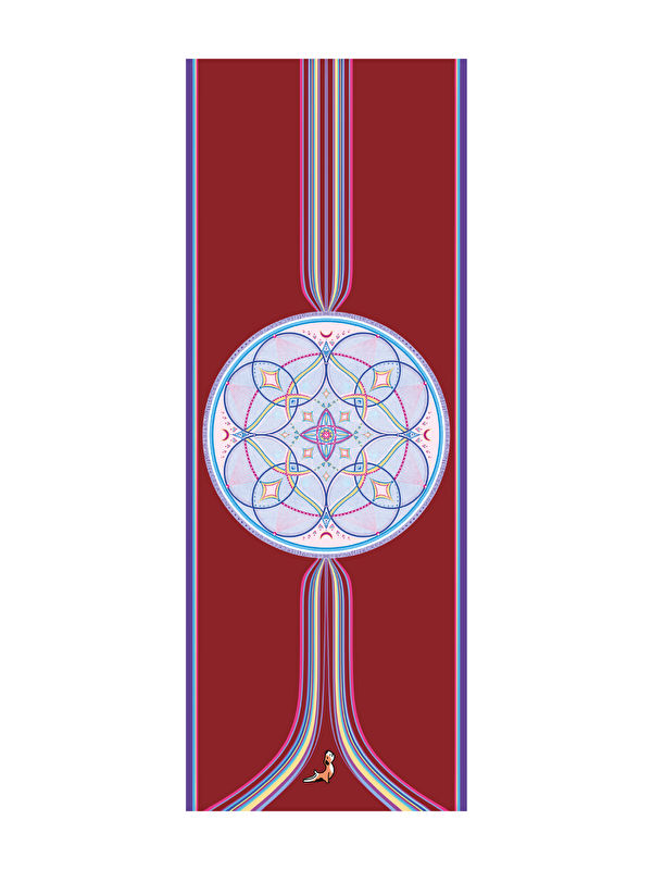Petarya Mandala Serisi Eternal Life 4.1 mm Doğal Kauçuk Kaydırmaz Yoga Matı