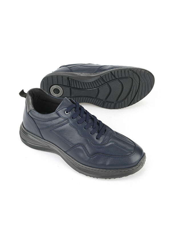 Erkek Hakiki Deri Ayakkabı 1531002Z2089 Lacivert - Görsel 5
