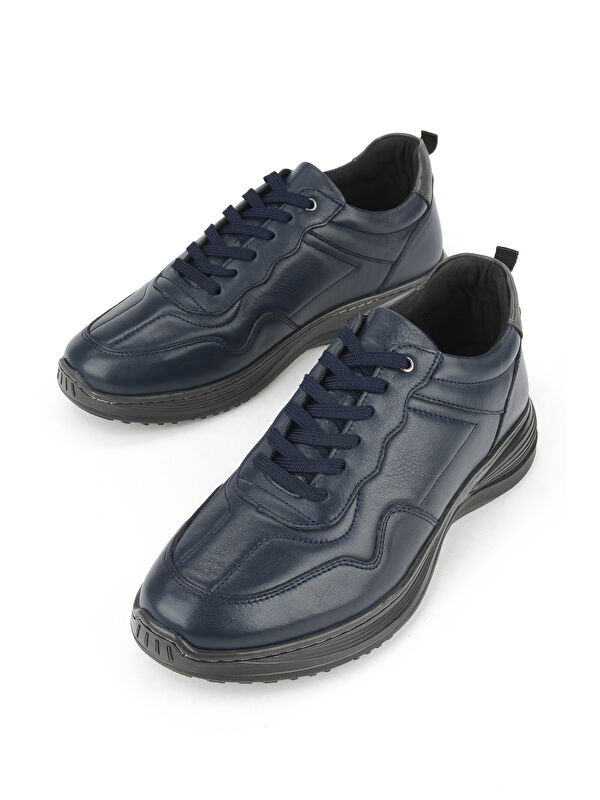 Erkek Hakiki Deri Ayakkabı 1531002Z2089 Lacivert - Görsel 6