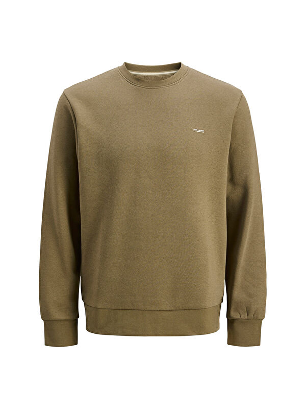Jack & Jones Blunathan Erkek Kahverengi Yuvarlak Yaka Sweatshirt