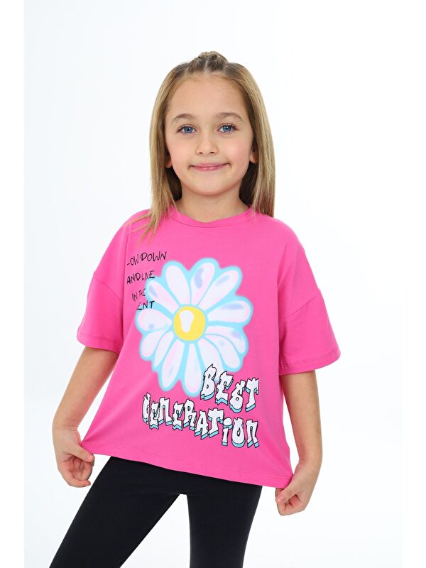 Toontoykids Kız Çocuk Baskılı Tişört