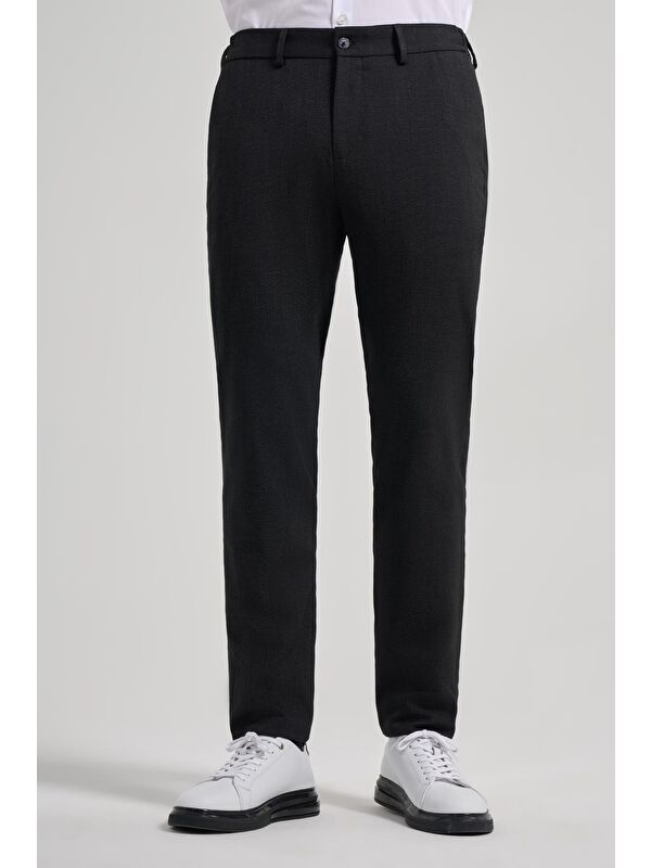 İMZA Siyah  Yan Cep Slim Fit Jogger Pantolon 1003250161