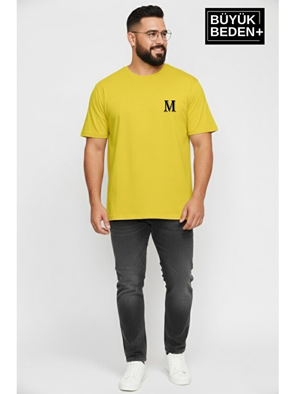 Süperlife Erkek Büyük Beden M Baskılı 3xl-6xl Bisiklet Yaka Tshırt SPR26BTS510-13