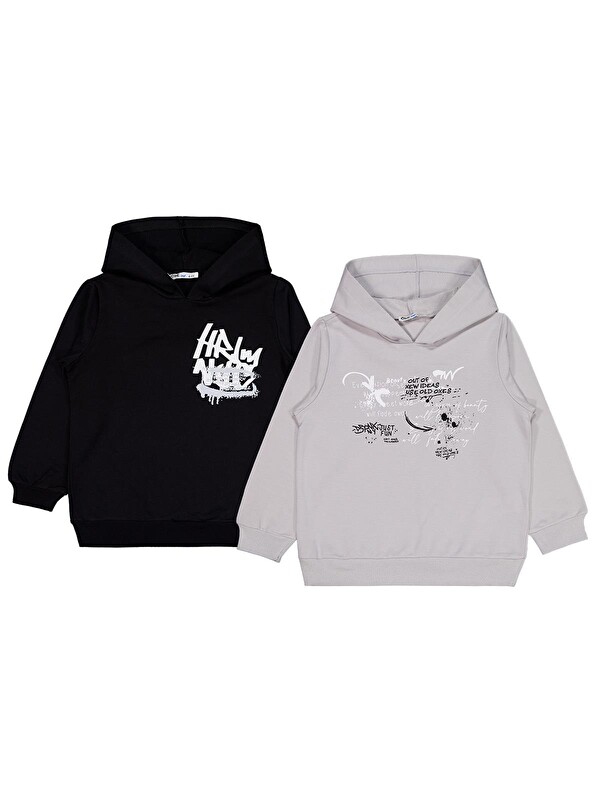 Civil Boys Rules Baskılı 2'li Set 6-9 Yaş Sweatshirt - Standart