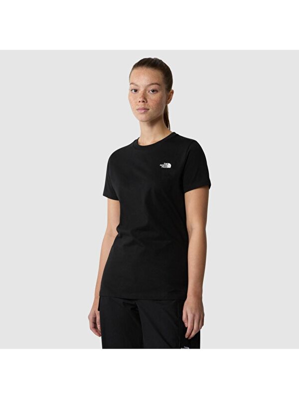 The North Face Simple Dome Slim Kadın Siyah Yuvarlak Yaka Tişört