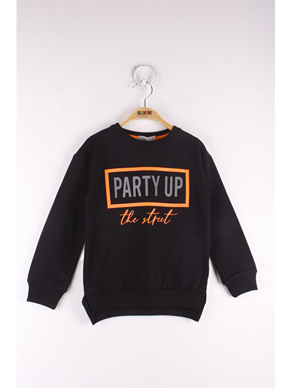 Toontoykids Kız Çocuk Party Up Baskılı Sweatshirt