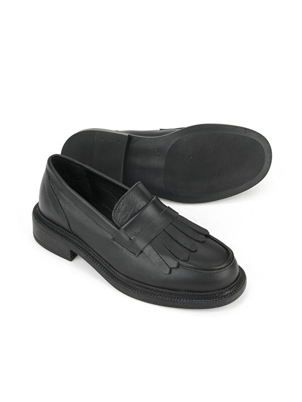 Kadın Hakiki Deri Ayakkabı 153111Z22402 Siyah - Görsel 5