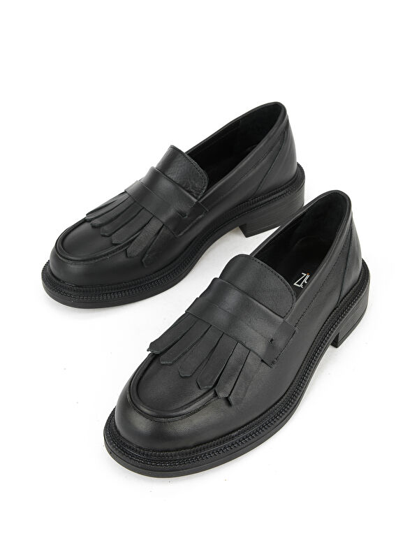 Kadın Hakiki Deri Ayakkabı 153111Z22402 Siyah - Görsel 6