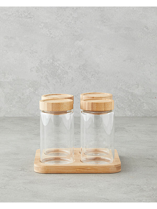 English Home Monetta Cam 5 Parça Baharatlık 400 ml Natural