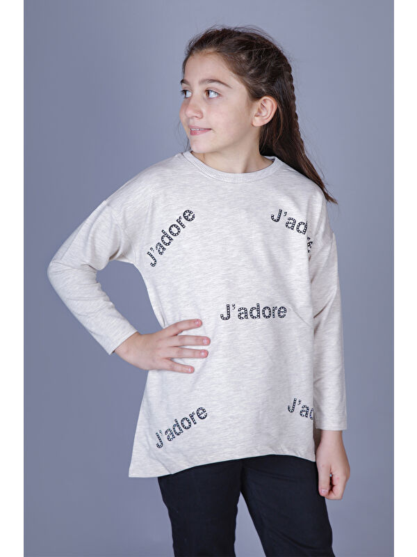 Toontoykids Kız Çocuk Jadore Baskılı Tişört