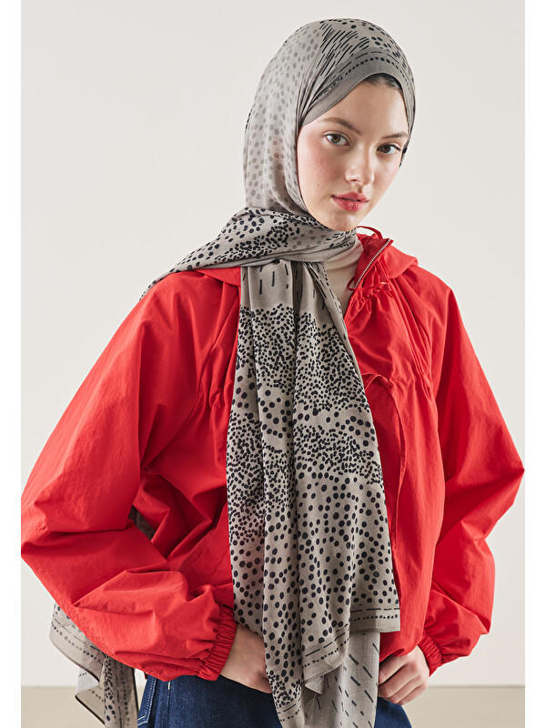 Fresh Scarfs Dot Elegance Desen Rami Şal Taş