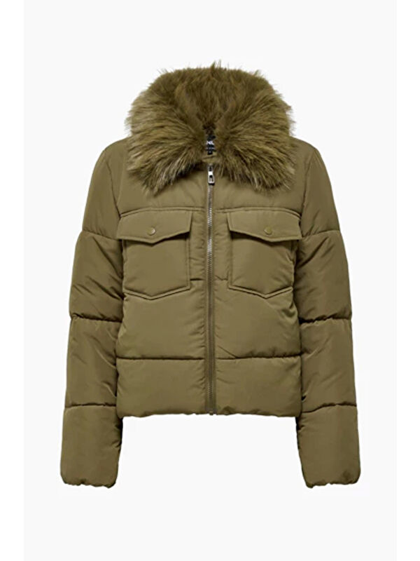 Only Onlmaggi Regular Fit Tüy Detaylı Klasik Yaka Mont 15322000