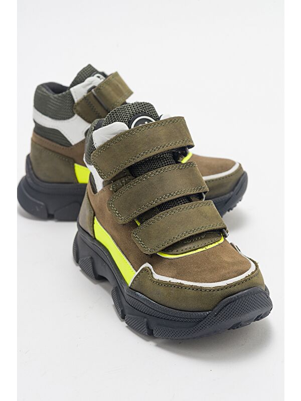 Erkek Çocuk Haki Hakiki Deri Anatomik Günlük Bot - Görsel 3