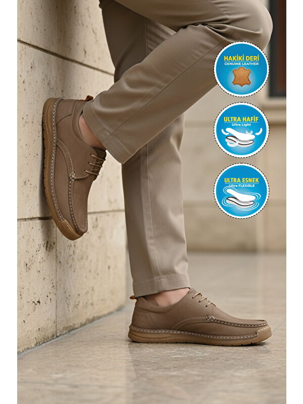 Ayakmod Kum Ayakmod Nubuk Hakiki Deri Erkek Casual Ayakkabı 62401 M