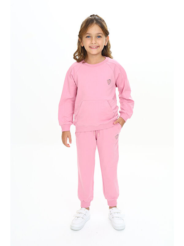 Toontoykids Kız Çocuk Nakışlı Eşofman Takım