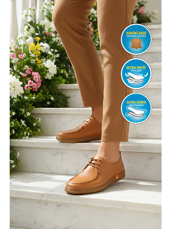 Ayakmod Kahverengi Ayakmod Hakiki Deri Kadın Casual Ayakkabı 2005 Z
