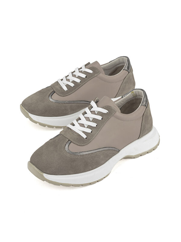 Kadın Hakiki Deri Sneaker 1531050Z26501005K Vizon - Görsel 6