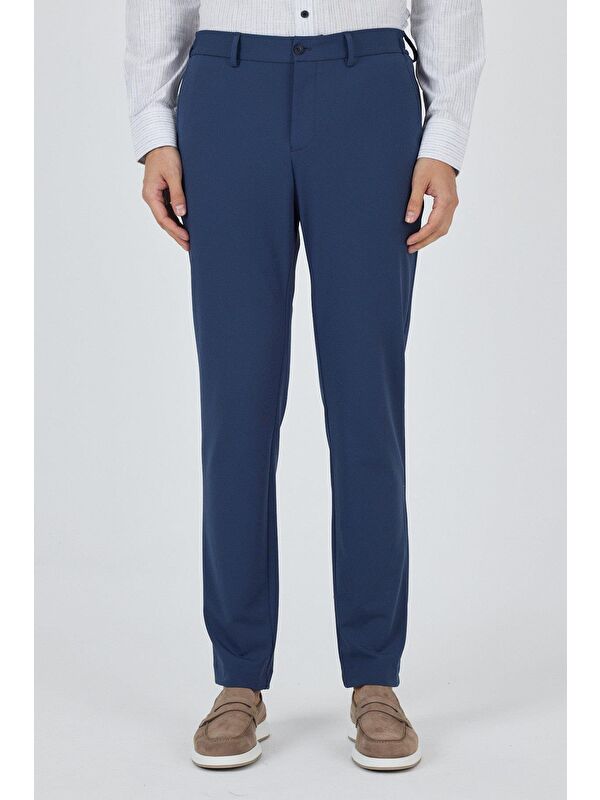 İMZA Lacivert Esnek Yandan Cepli Casual Slim Fit Jogger Pantolon 1003250162