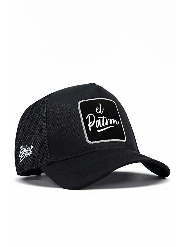 BlackBörk El Patron Logolu Siyah Trucker Şapka