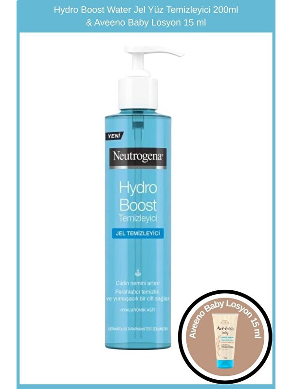 Neutrogena Hydro Boost Water Jel Yüz Temizleyici 200ml & Aveeno Baby Losyon 15 ml