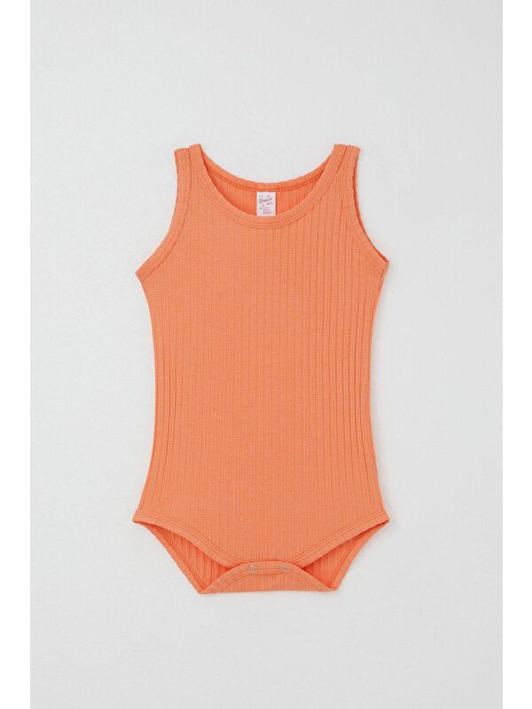 Breeze Kız Bebek Çıtçıtlı Atlet Zıbın Body Jakarlı Somon (9 Ay-3 Yaş)