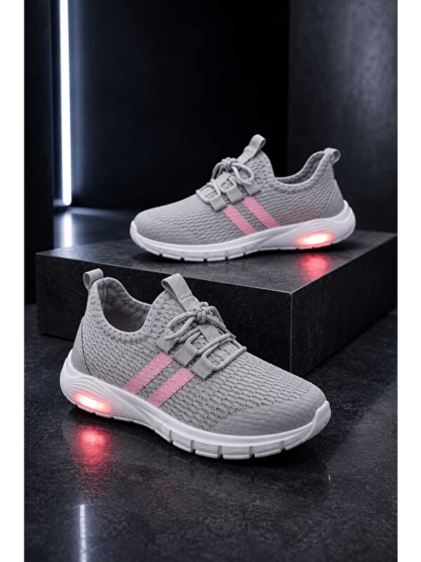 Slipcat Unisex Çocuk Işıklı Spor Ayakkabı Rahat Günlük Sneaker