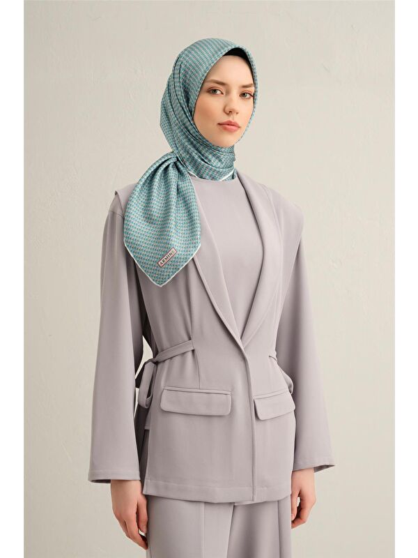 ARMİNE Çiçek Desenli Saf İpek Twill Eşarp 9307 37