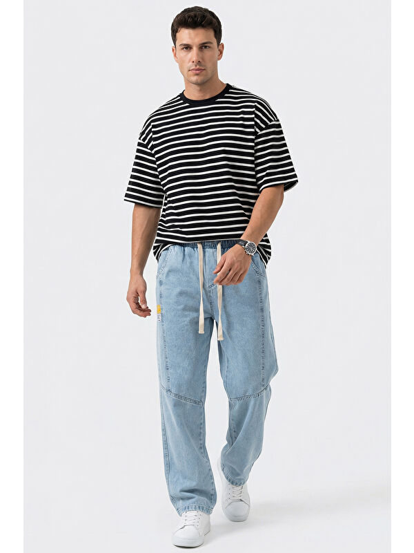 Bigdart Erkek Rahat Kesim Baggy Jean Pantolon 30074 - Mavi