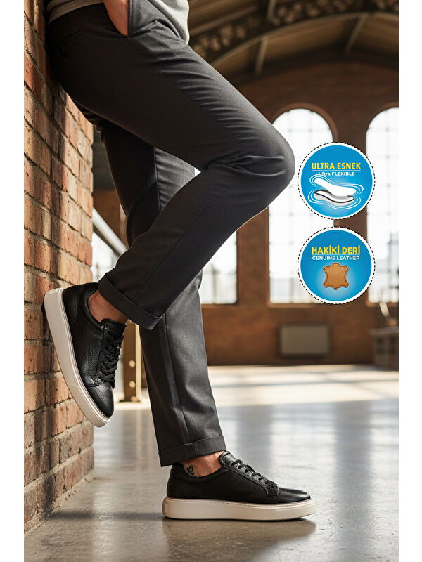 Ayakmod Lacivert Ayakmod Premium Hakiki Deri Erkek Casual Ayakkabı 2689 M